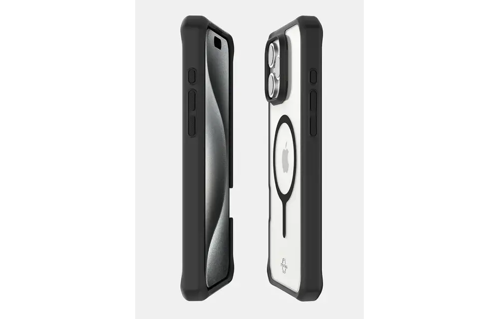 ITSKINS Hybrid R Solid MagSafe Case for iPhone 16 Pro Max - Black/Clear