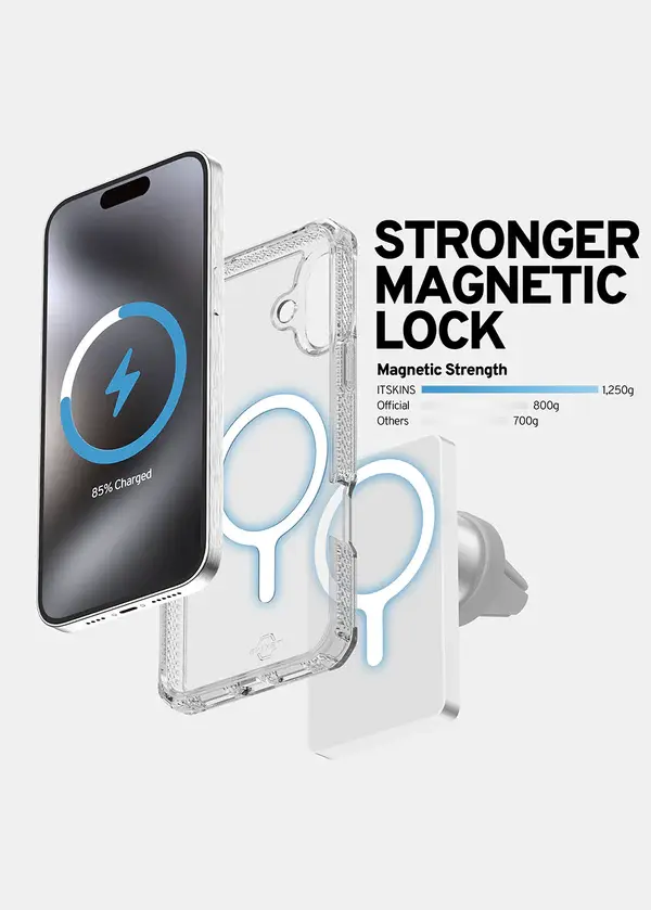 ITSKINS Hybrid R Clear MagSafe Case for iPhone 16 Plus - Transparent