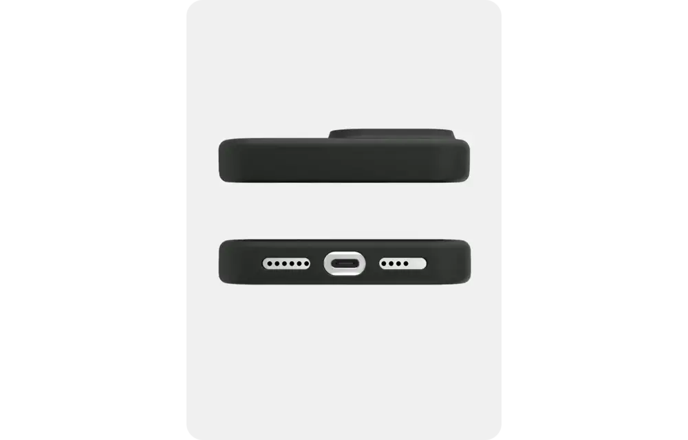 Avana velvet Silicone MagSafe Case for iPhone 16 Pro Max - Black