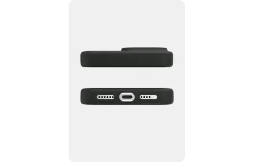 Avana velvet Silicone MagSafe Case for iPhone 16 Pro Max - Black