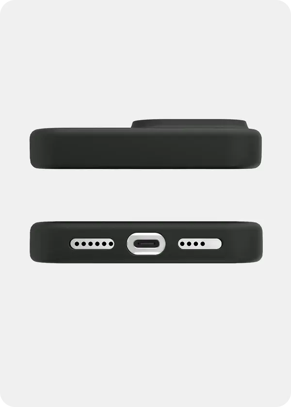 Avana velvet Silicone MagSafe Case for iPhone 16 Pro Max - Black