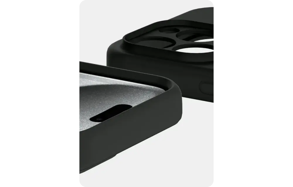 Avana velvet Silicone MagSafe Case for iPhone 16 Pro Max - Black