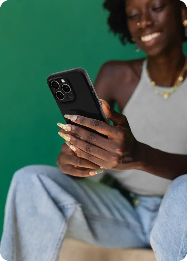 Avana velvet Silicone MagSafe Case for iPhone 16 Pro Max - Black