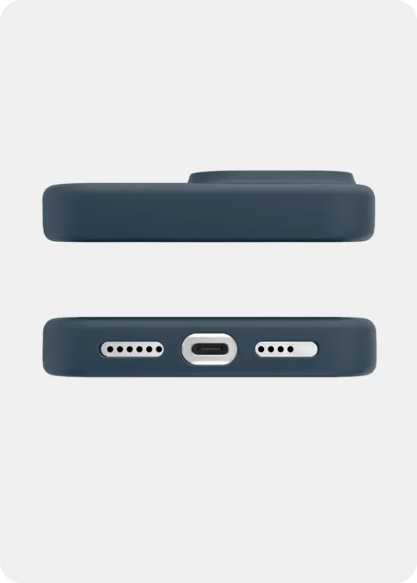 Avana velvet Silicone MagSafe Case for iPhone 16 Pro - Navy