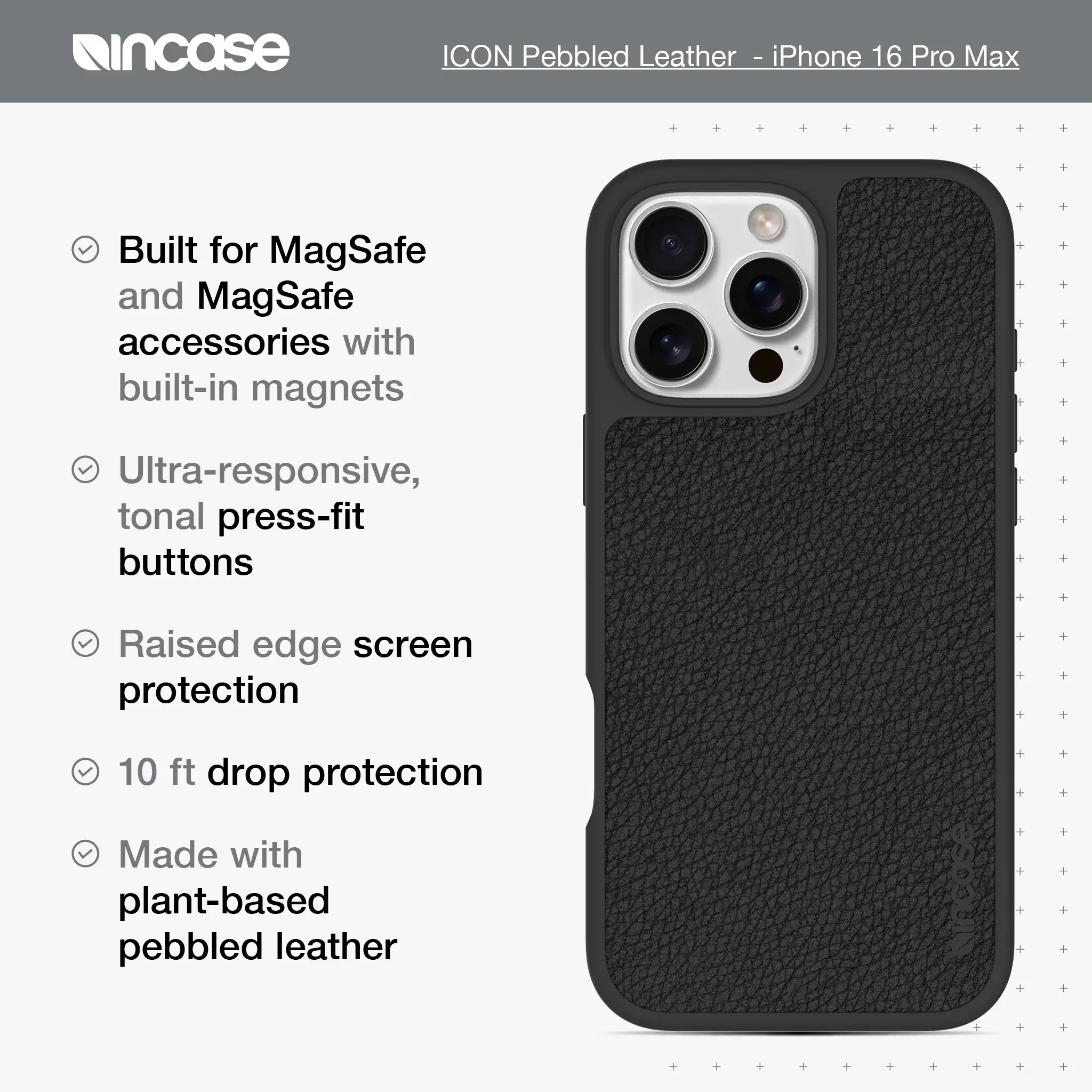 Incase ICON MagSafe Case for iPhone 16 Pro Max - Obisidian