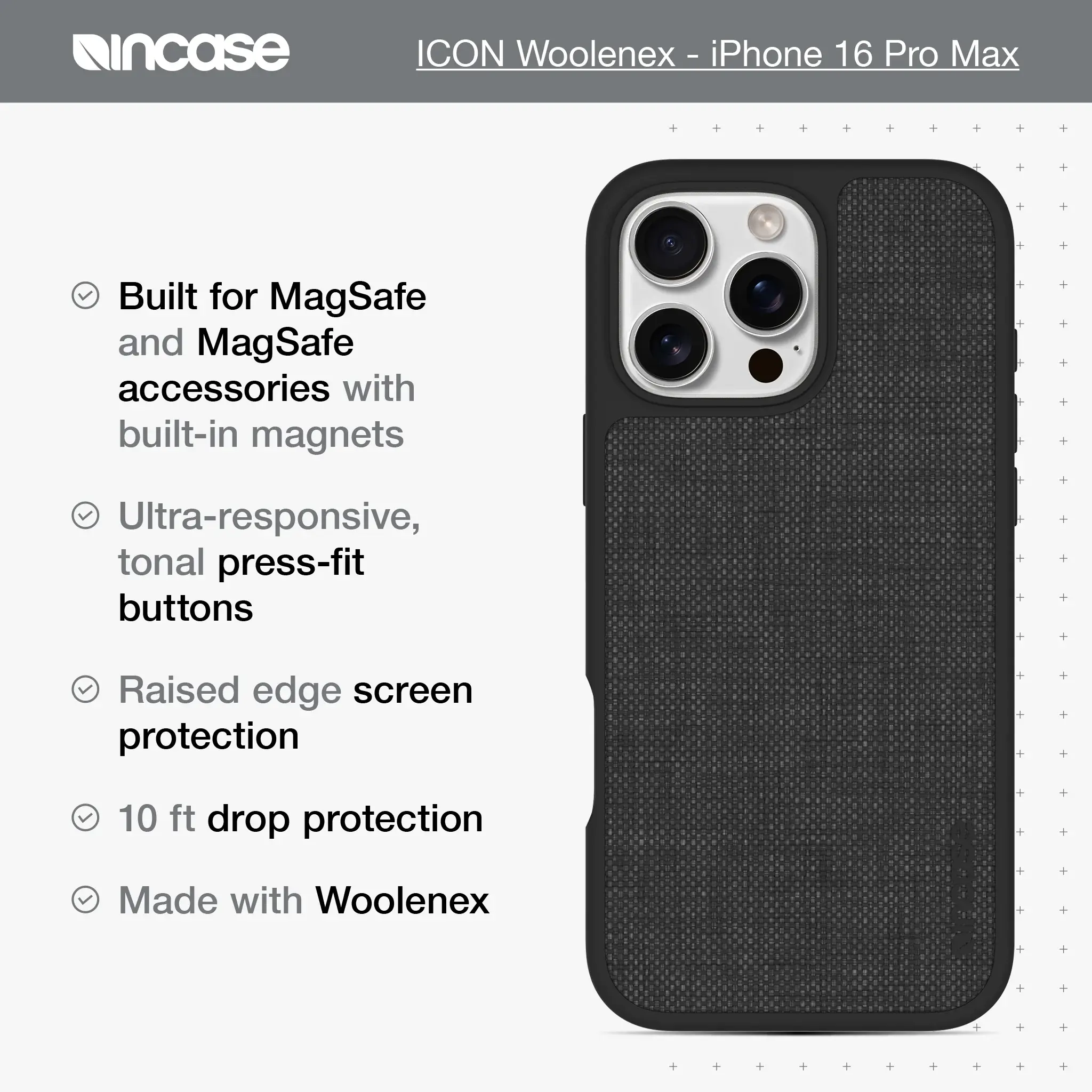 Incase ICON MagSafe Case for iPhone 16 Pro - Graphite