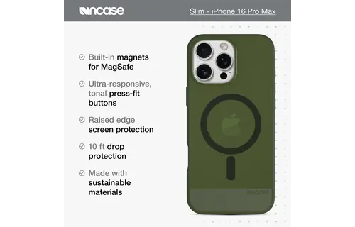 Incase Slim MagSafe Case for iPhone 16 Pro Max - Highland Green
