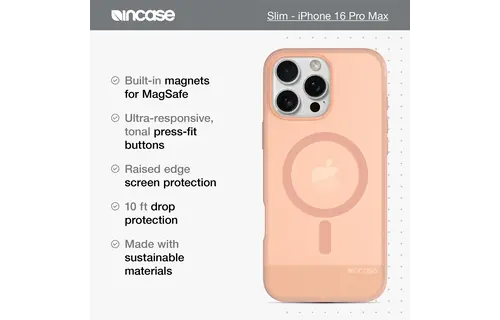 Incase Slim MagSafe Case for iPhone 16 Pro Max - Blush Pink