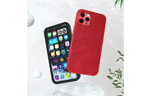 Evutec Ballistic Nylon Aergo Series Case With Afix for iPhone 12  / 12 Pro - Red