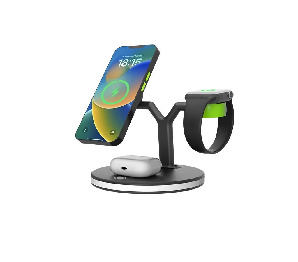 Goui  Dock - Y 3-In-1 Wireless Charging Stand - Black