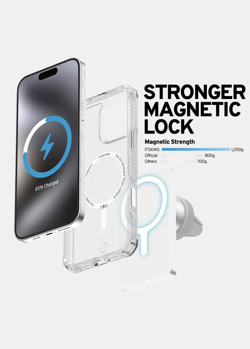 ITSKINS Hybrid R Touch Clear MagSafe Case for iPhone 16 Pro Max - Transparent