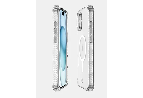ITSKINS Hybrid R Touch Clear MagSafe Case for iPhone 16 - Transparent