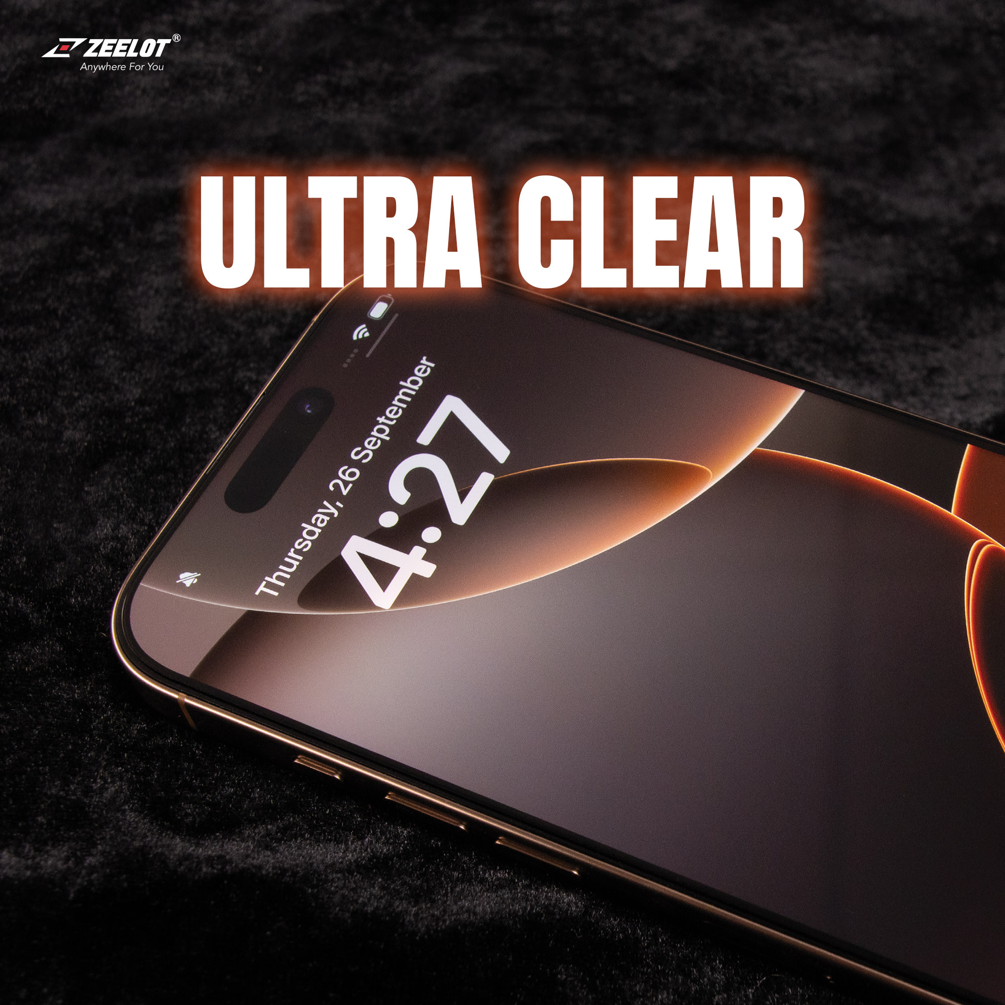 Zeelot 2.5D+ Solidsleek Screen Protector for iPhone 16 - Retina Clear