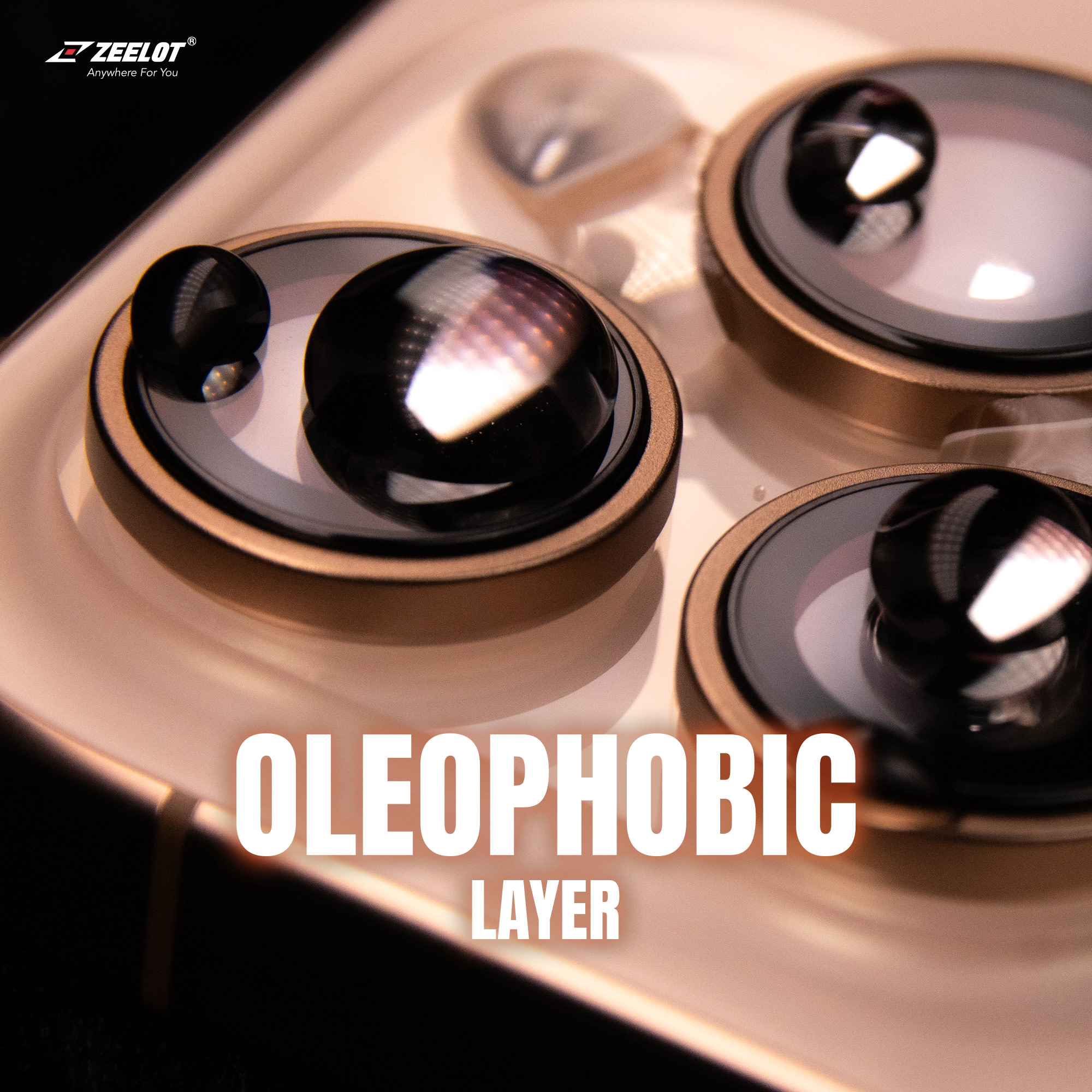 Zeelot Pishield Titanium Alloy Lens Protector for iPhone 16 / 16 Plus - Black