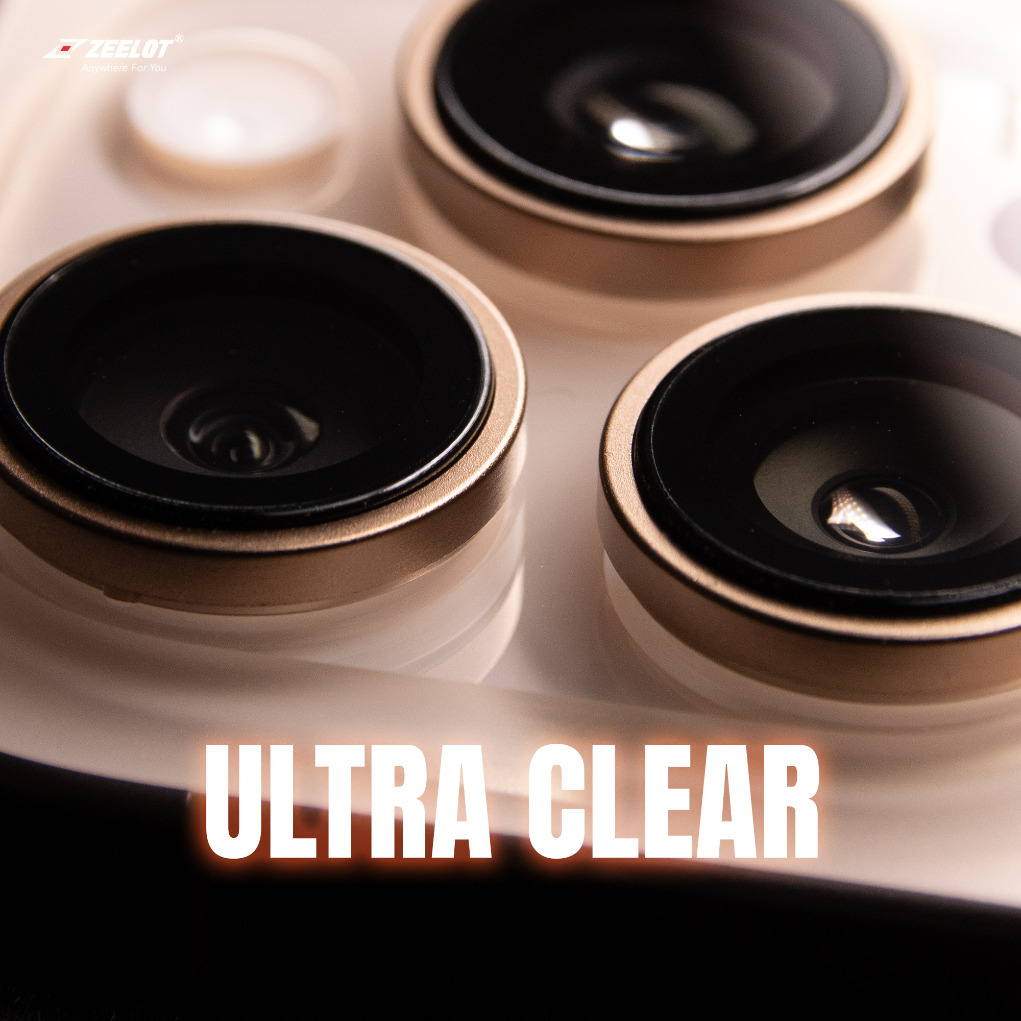 Zeelot Pishield Titanium Alloy Lens Protector for iPhone 16 / 16 Plus - Iridescent