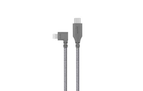 Moshi Integra USB-C to Lightning Charge and Sync  Cable with 90-degree Connector 5ft /1.5m - Titanium Gray