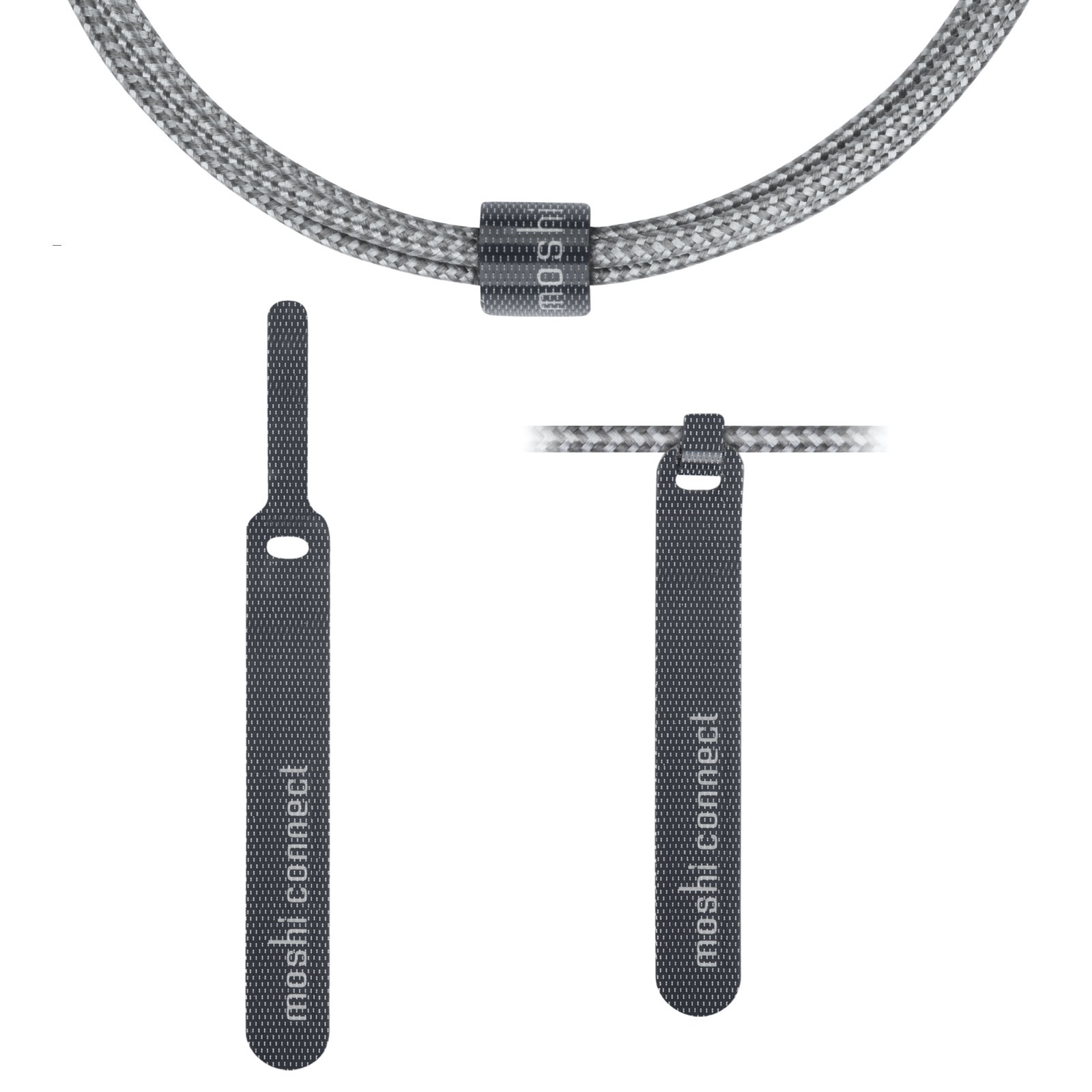 Moshi Integra USB-C to Lightning Charge and Sync Cable with 90-degree Connector 5ft /1.5m - Titanium Gray