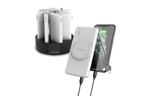 Powerology 8in1 Station 10000mAh PD 120W QC Wireless Power Bank -  White