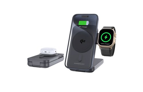 Powerology  10000mAh Qi2 - 15W iPhone 15 Magsafe Powerbank Watch Charger