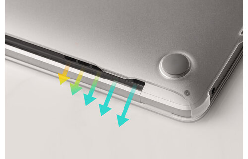 Moshi iGlaze Hardshell Slim Case for Apple MacBook Air 15" M2/M3/M4 - Stealth Clear