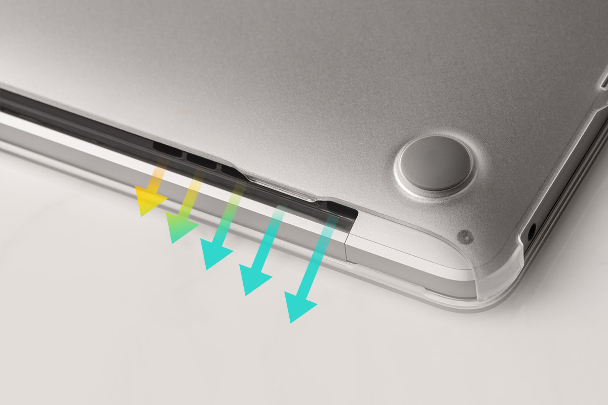 Moshi iGlaze Hardshell Slim Case for Apple MacBook Air 15" M2/M3/M4 - Stealth Clear