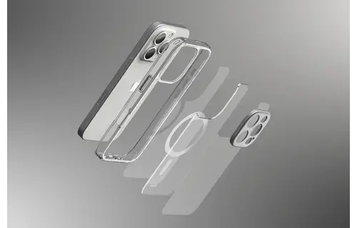 Moshi iGlaze MagSafe Case for iPhone 16 Pro Max - Luna Silver