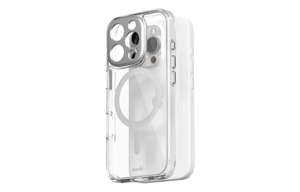 Moshi iGlaze MagSafe Case for iPhone 16 Pro - Luna Silver