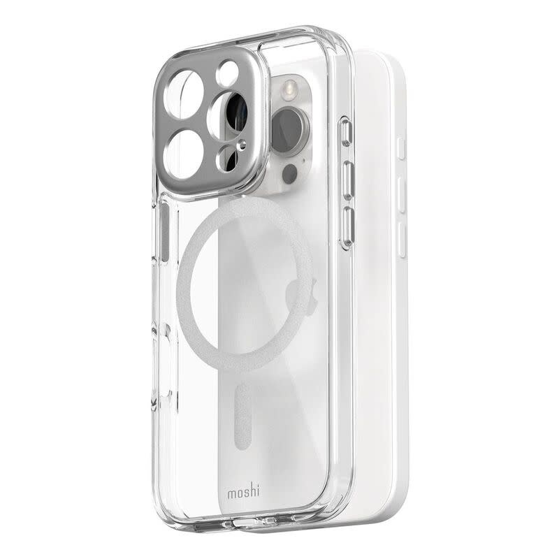 Moshi iGlaze MagSafe Case for iPhone 16 Pro - Luna Silver