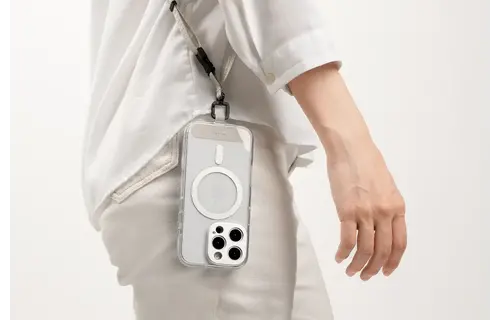 Moshi iGlaze MagSafe Case for iPhone 16 Pro - Luna Silver