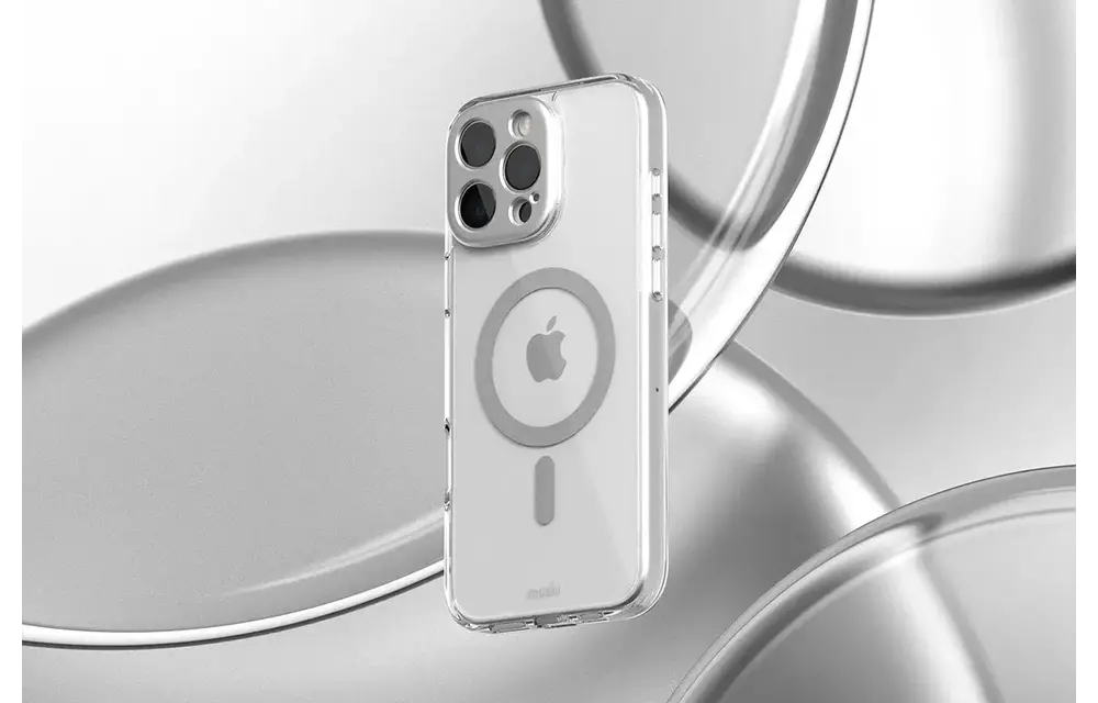 Moshi iGlaze MagSafe Case for iPhone 16 Pro - Luna Silver