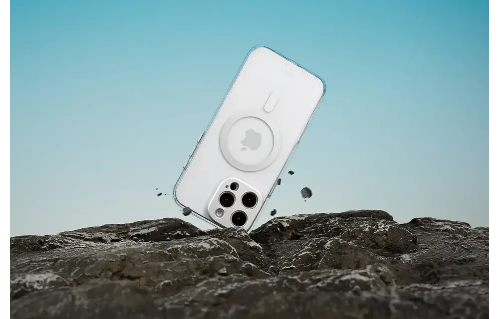 Moshi iGlaze MagSafe Case for iPhone 16 Pro - Luna Silver