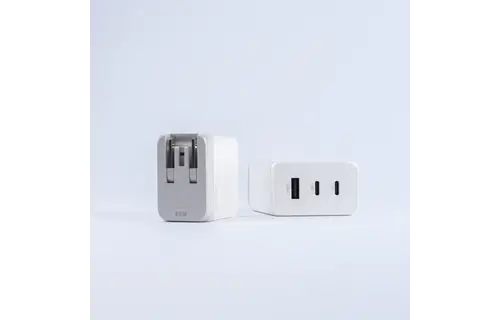 Moshi Rewind 3-Port USB-A and USB-C PD GaN Charger 65W with folding UK Plug  - White