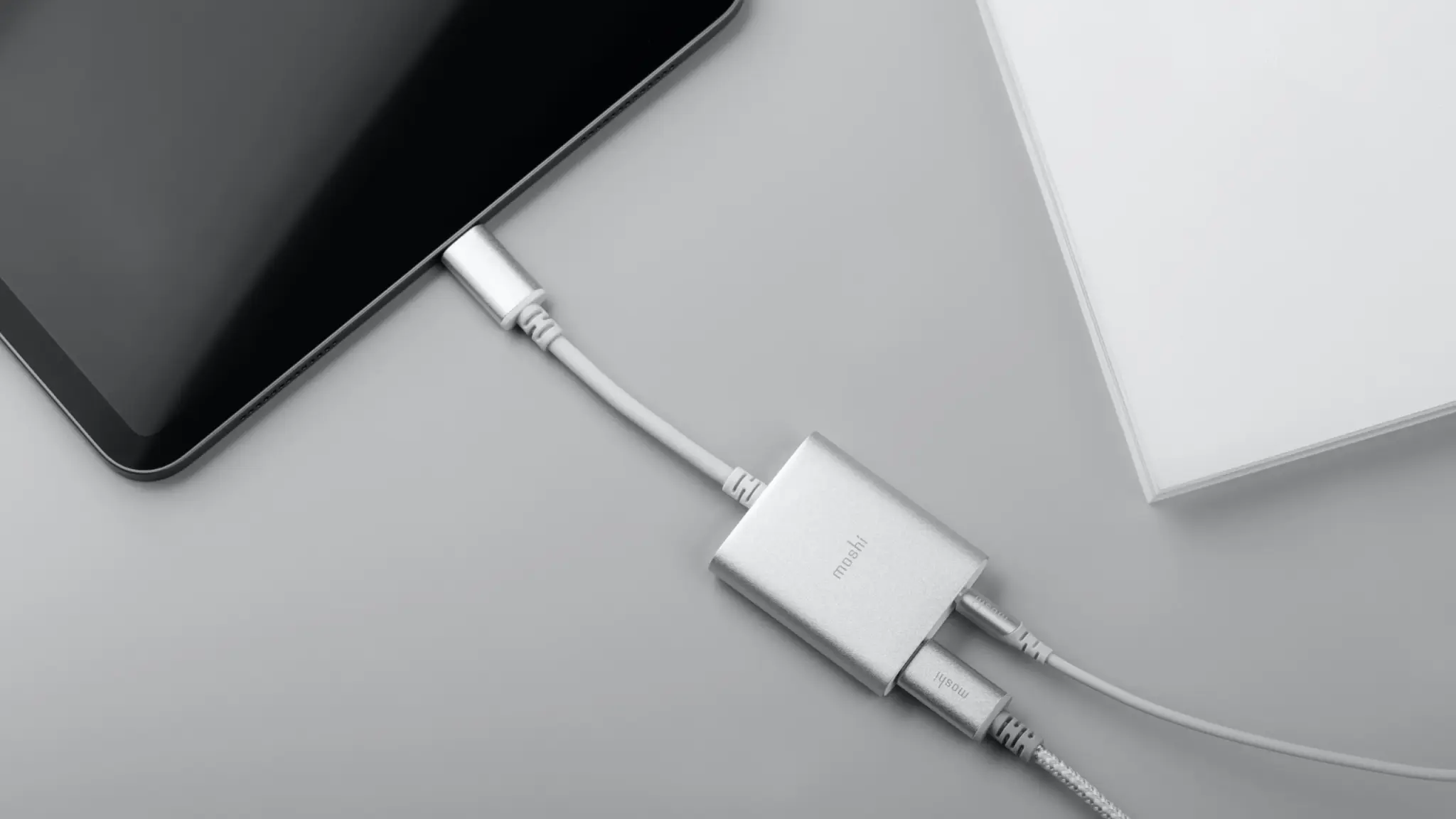 Moshi USB-C Digital Audio 3.5mm with Charging Adapter - Silver