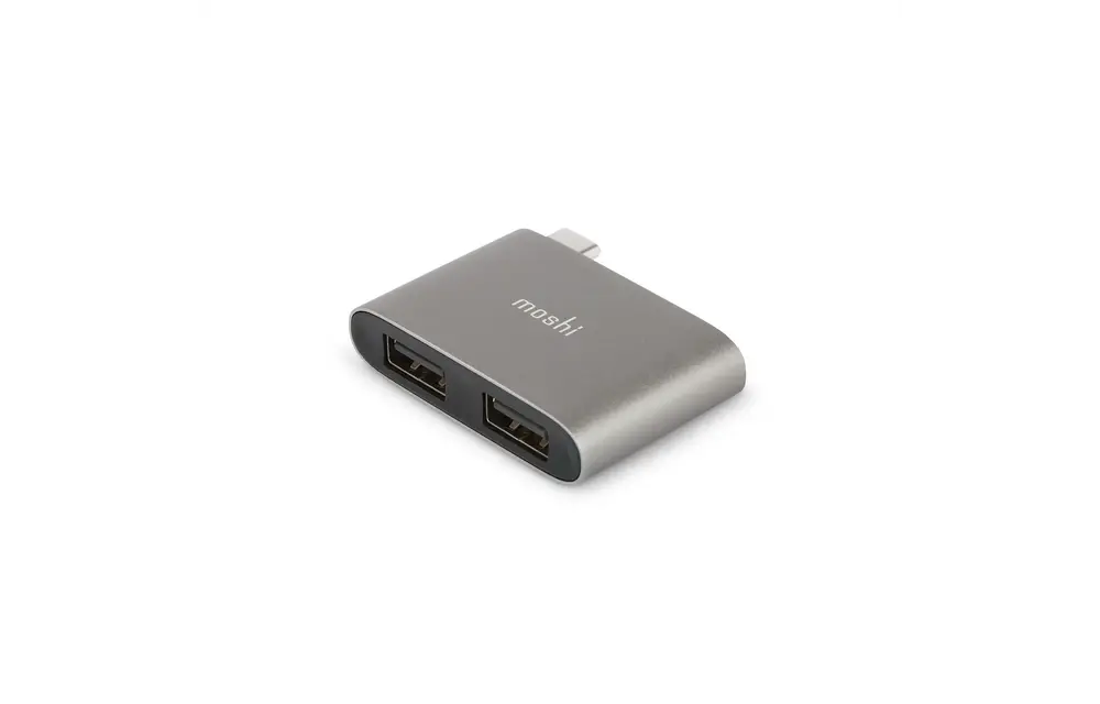 Moshi USB-C to Dual USB-A Adapter - Titanium Gray