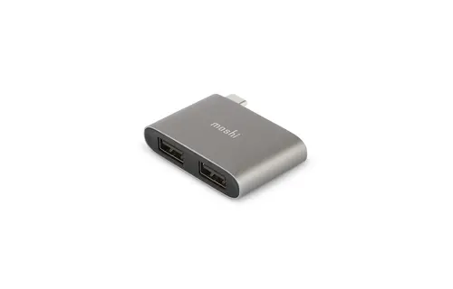 Moshi USB-C to Dual USB-A Adapter - Titanium Gray