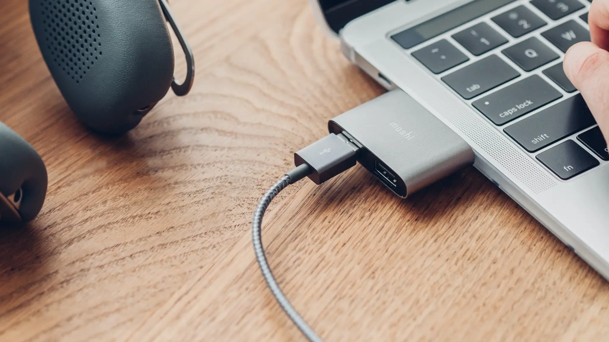 Moshi USB-C to Dual USB-A Adapter - Titanium Gray