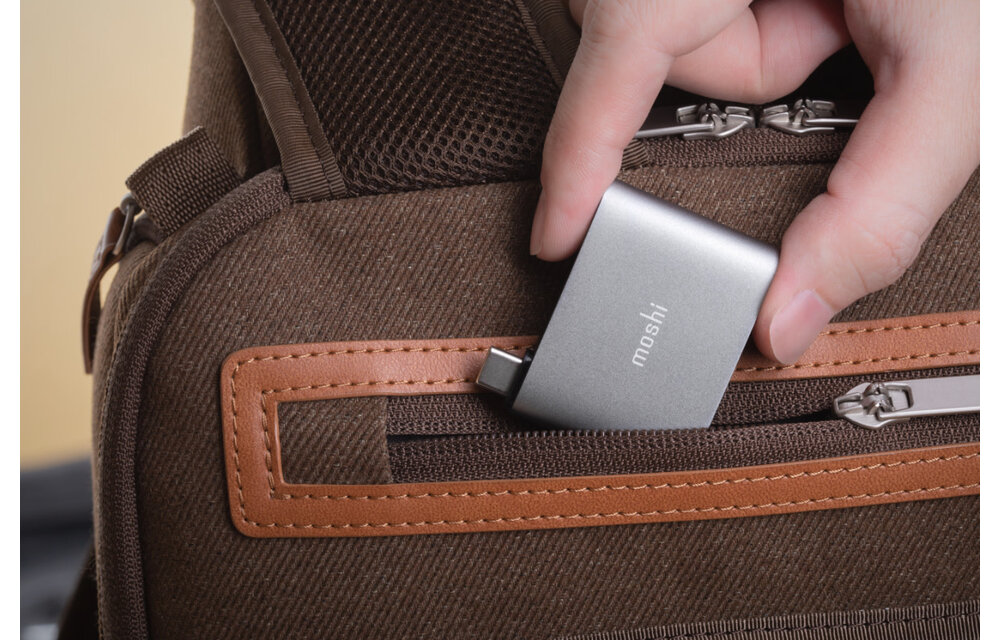 Moshi USB-C to Dual USB-A Adapter - Titanium Gray