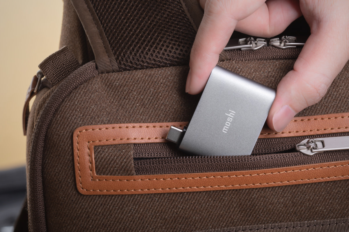 Moshi USB-C to Dual USB-A Adapter - Titanium Gray