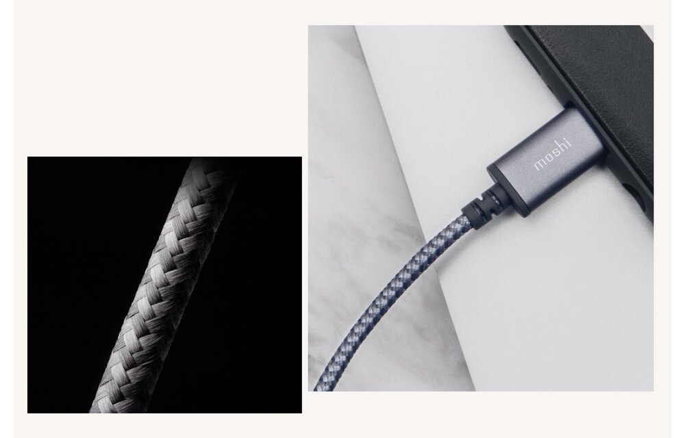 Moshi Integra USB-C to USB-A Charge Cable 5ft/1.5m - Titanium Gray