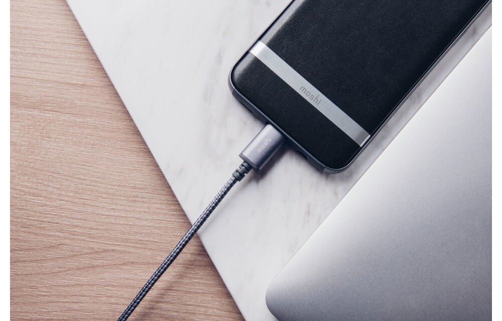 Moshi Integra USB-C to USB-A Charge Cable 5ft/1.5m - Titanium Gray