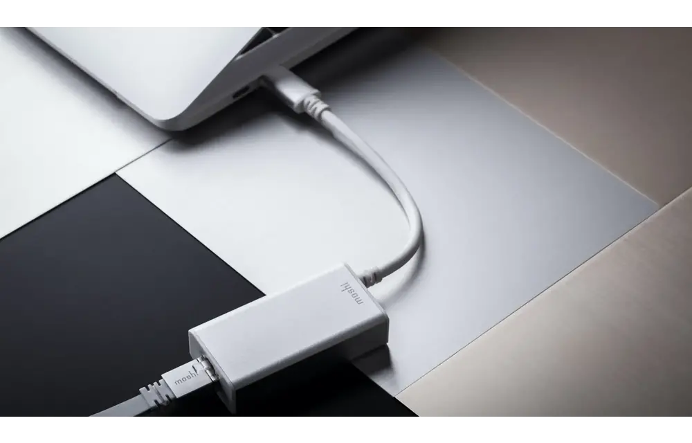Moshi USB-C to Gigabit Ethernet Adapter - Silver