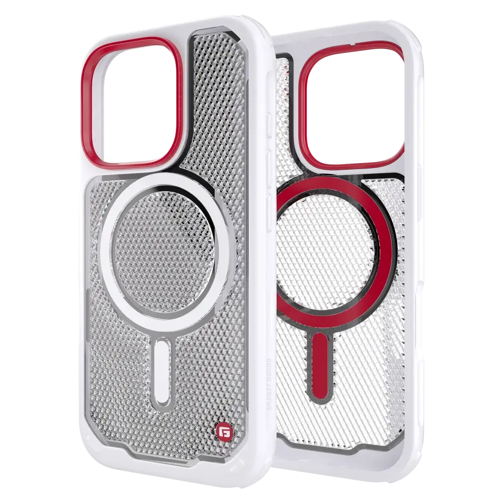 Gadget Guard Reflector MagSafe Case with G-Form Protection for Apple iPhone 16 Pro - White