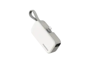 Momax 1-Power Mini 3 in 1 Battery Pack with Lightning Power Bank 5000 mAh - White