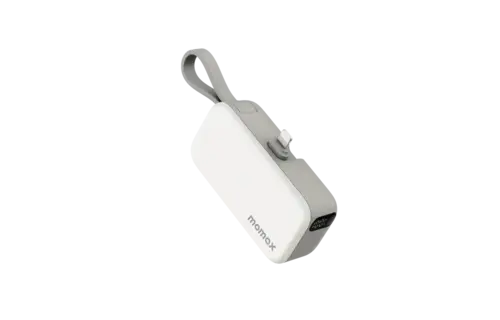 Momax 1-Power Mini 3 in 1 Battery Pack with Lightning Power Bank 5000 mAh - White