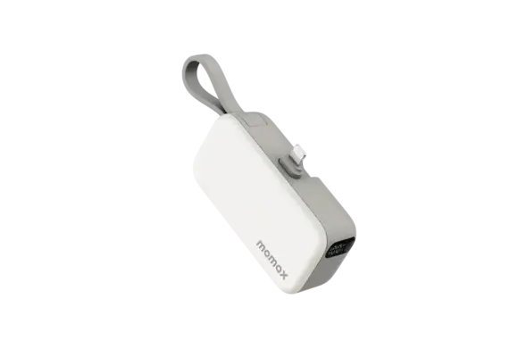 Momax 1-Power Mini 3 in 1 Battery Pack with Lightning Power Bank 5000 mAh - White