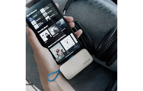 Momax 1-Power Mini 3 in 1 Battery Pack with Lightning Power Bank 5000 mAh - White