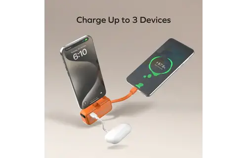 Momax 1-Power Mini 3 in 1 Battery Pack with Lightning Power Bank 5000 mAh - White