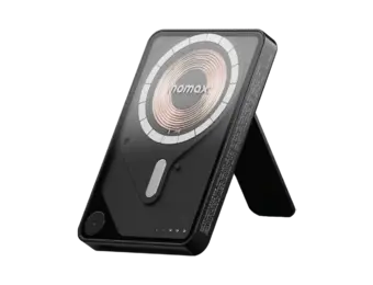 Momax 1-Power X Pro Magnetic Wireless Power Bank with Stand And Built-In USB-C Cable 5000mAh  - Black
