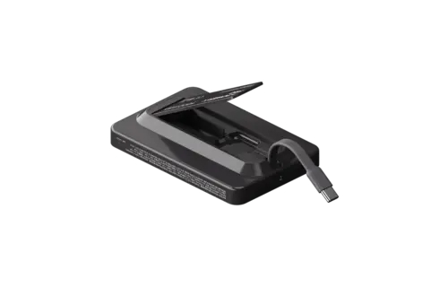 Momax 1-Power X Pro Magnetic Wireless Power Bank with Stand And Built-In USB-C Cable 5000mAh  - Black