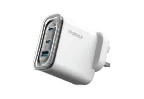 Momax 1 Charge Flow Plus 3 Port USB-C and USB-A Gan Charger 80W - White